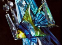 Detail mořské ryby z hutního skla