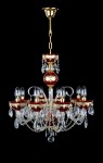 8-ramenná rubínově červená lampa pro obchodní prostory (zlatnictví, klenotnictví)