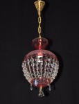 Barevný křišťálový lustr Ruby Bohemia Glass