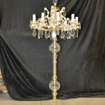 The high Maria Theresa Floor lamp with 10 arms & the crystal spike