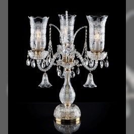 Luxusní křišťálová lampa s vázami a zvonky
