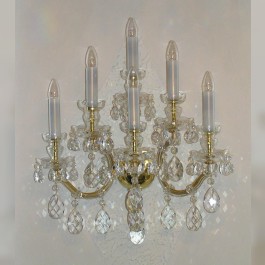 Větší luxusní nástěnné svítidlo na zeď Marie Terezie