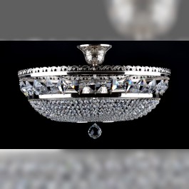Stříbrný štrasový lustr SWAROVSKI CRYSTAL