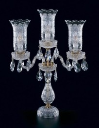 Broušená stolní lampa BOHEMIAN CRYSTAL GLASS