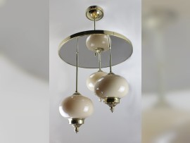 Stříbrné provedení Art deco lustru