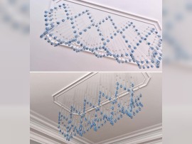 Lustr - AQUA 12 (š x h x v): 215,4 x 83,2 x 83,7 cm/ 84,64" x 32,68" x 33,07" "pohled zdola"
