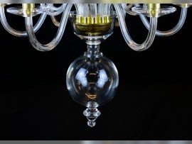 Detail lustru: Ručně foukané sklo