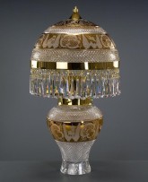 Luxusní stolní křišťálová lampa lesklá zlatá