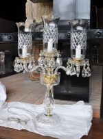 3-ramenná stolní lampa Baccarat glass