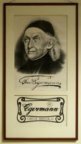 Dobová kresba mistra skla Friedricha Egermanna