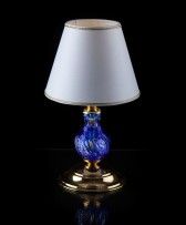 Luxusní modrá křišťálová lampa se stínítkem