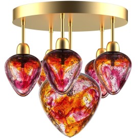 Designové lustry "skleněná srdce (1, 4, 6)"