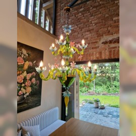 Barevné lustry MURANO v rustikálním stylu