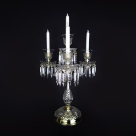 Luxusní vysoký křišťálový svícen ve stylu Bohemia Baccarat