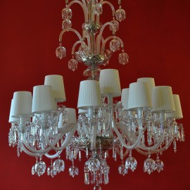 The design crystal chandelier with crystal bells 16 bulbs