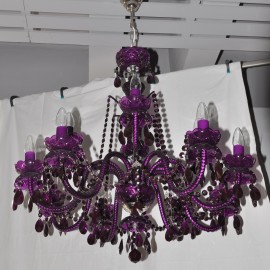 Modern distinctive full color chandeliers with gllass arms