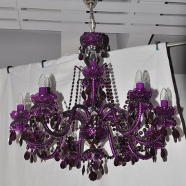 Modern distinctive full color chandeliers with gllass arms