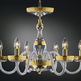 The glass chandelier RITA
