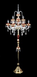 Luxusná rubínově ervená stojací lampa