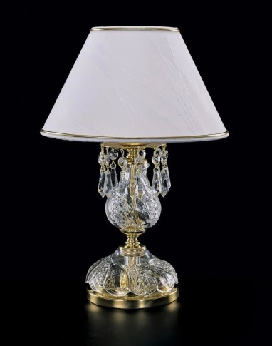 Dekorativní stolní lampa z broušeného skla