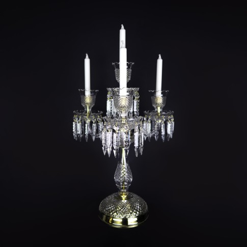 Luxusní vysoký křišťálový svícen ve stylu Bohemia Baccarat