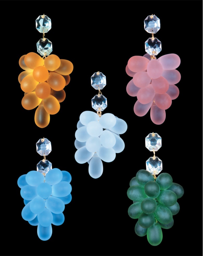 Glass grapes for chandelier decoration