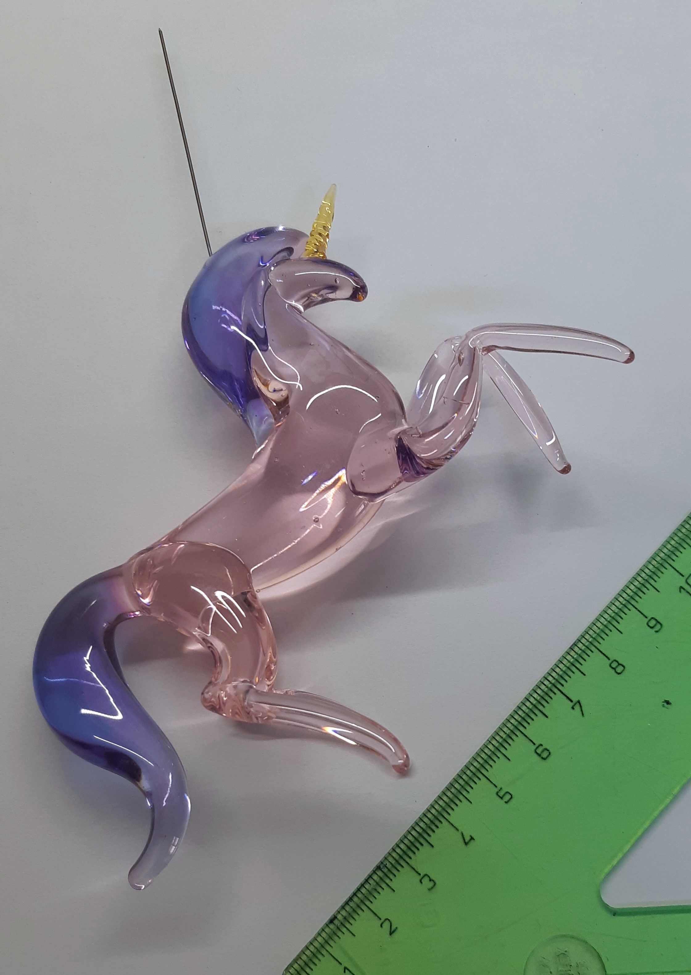 Unicorn made of glass